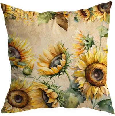 Decoratieve Kussenhoes 45x45cm - Zonnebloemen - Lente Design