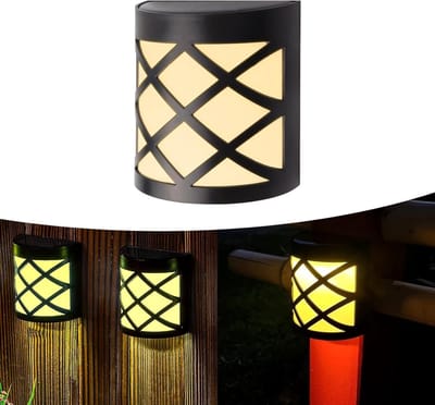 1 stuk tuinverlichting op zonne-energie warm wit licht - wandlamp voor buiten - IP55 waterdicht - tuinhek terras - balkon - terras tuinverlichting op zonneenergie