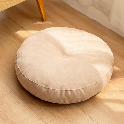 Vloermat en stoelverhoger - Zitkussen - Comfortabel zitten - Ademend PP katoen - 47cm - Beige
