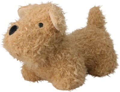 Home & Styling Deurstopper - Puppy hondje - lichtbruin - polyester - 27 x 17 cm - dieren - kinderkamer - deurgewicht - tegen klapperende deuren