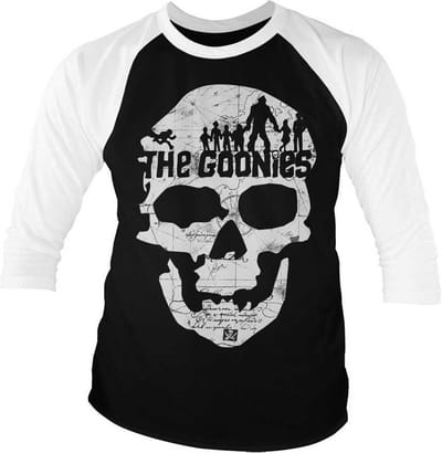 The Goonies Raglan top -S- Skull Zwart/Wit