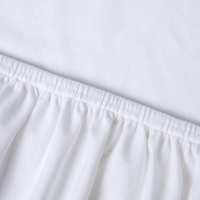 Kayori Saiko Hoeslaken Premium Jersey - 120-130x200-220cm - Matrasdikte 35 cm - Biologisch Katoen - Wit