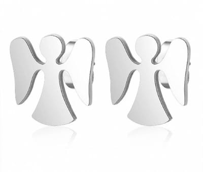 Engel -RVS -oorbellen-Charme Bijoux