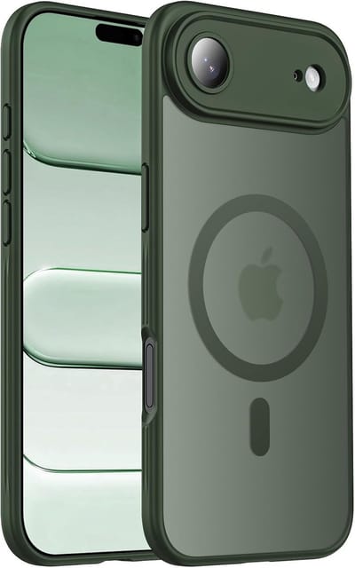 Hoesje Geschikt voor iPhone Air Hoesje Pine Groen - Hoesje Geschikt voor MagSafe iPhone Air - Shockproof Back Cover met Lens beschermer
