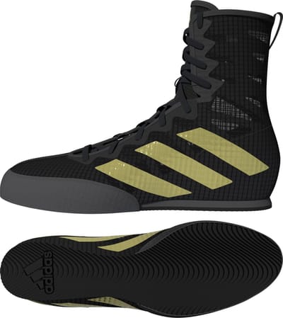 Adidas Box Hog 4 - Boksschoenen - Zwart met goud (Beschikbaar in verschillende maten)