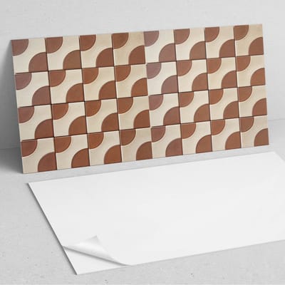 Coloray Wandpanelen Zelfklevend - Tegels met geometrische patronen PVC Wandpaneel - 100 cm x 50 cm - Bruin Wandbekleding Zelfklevend - 1 stuk - Texturen Wandpanelen Zelfklevend - Wandpaneel Keuken - Wandpanelen Badkamer