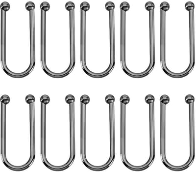 JHUBERS- Bikini Clips 10 Stuks - U-vormige Ringgesp - BH Sluiting - Connector - Legering - Metaalkleur Gunmetal - Afmetingen 19x59x8 mm