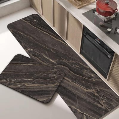 Huishoudelijk Gemarmerd Lange Strook Keuken Antislip Mat Licht Luxe Effen Badkamer Absorberende Mat Deurmat 40*60cm