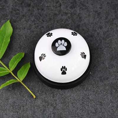 Dailygoody - Hondendeurbel - Huisdiertraining - Interactieve bel - Wit - Toilettraining - Geluidssignaal - Geschikt voor kleine en grotere honden - Mo...