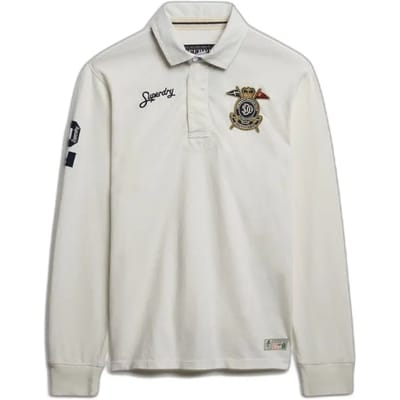 Superdry - Rugbytop met dubbel embleem - Heren - Tops