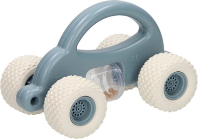 Peuter Speelgoedauto met Rammelaar - Pastel Blauw