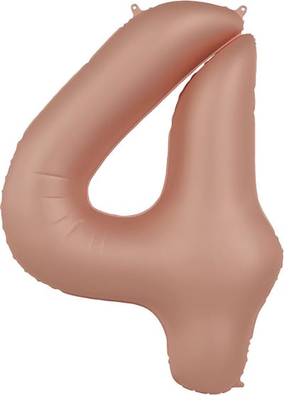 Folat - Folieballon Cijfer 4 Vintage Rose - 86 cm