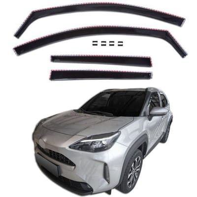 Déflecteurs d'air - Toyota Yaris Cross (depuis 2021) - Aérodynamique - Teintés noirs - Montage facile