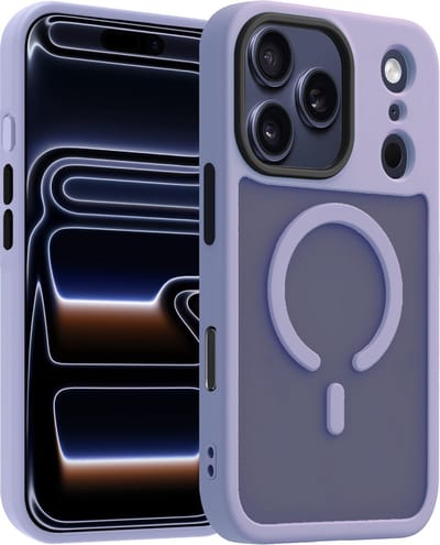 Hoesje - Geschikt voor iPhone 17 Pro / 18 Pro - Magsafe Compatible - Sterk & Shockproof - Back Cover - Telefoon Hoes Shockproof - Shock Proof Case - Telefoonhoes - Lila