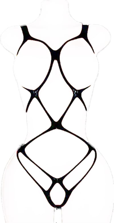 BamBella ® - Panty pak -Onesize - body suit - Dames - Onesize - sexy Erotische jumpsuit van kant lingerie zwart