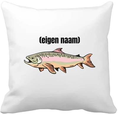 Akyol - vis met eigen naam Kussen hoes - Vis - vissen liefhebbers - iemand die houdt van vissen - verjaardag - cadeau - kado - 40 bij 40 cm