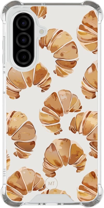 Hoesje (shockproof) geschikt voor Samsung Galaxy A26 - Croissant - Extra sterke case - TPU/polycarbonaat - Print - Beige, Transparant