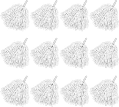 12 stuks kunststof pompons, cheerleading-pompons, sport, dans, cheer, kunststof pompons voor rooter, cheersquard, cheerteam