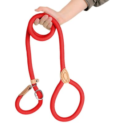Promenade de chien Chaîne de chien Explosion Nouvelle DIY Corde P Chien Sortie Explosion Corde de Traction Corde de Traction pour Chien Fournitures pour Animaux 10mm*1.5m rouge