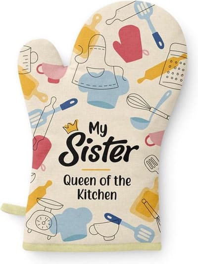 Ovenhandschoen Lieve zus - My sisterqueen of the kitchen