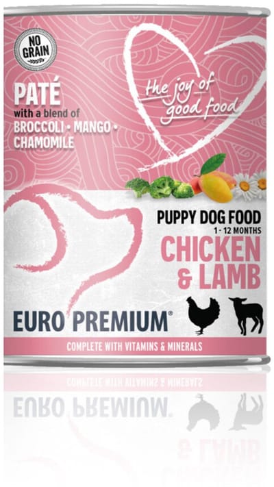 Euro-Premium Paté Puppy Hondenvoer Nat Chicken & Lamb - 6 x 400 gr - Voordeelverpakking