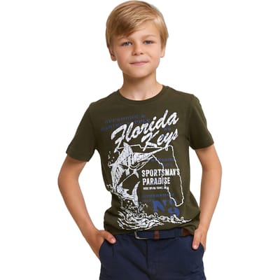 River Woods Normal Fit Basic T-shirt Short Sleeves Forest Mix Size: 4 | T-shirts Outlet | Unisex | Bruin