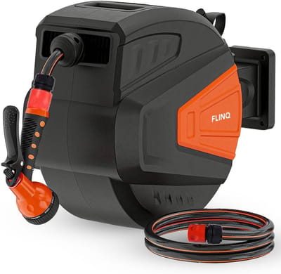 Tuinslanghaspel - PVC - Automatische oprolfunctie - 180° draaibaar - Voor Tuin en Buiten