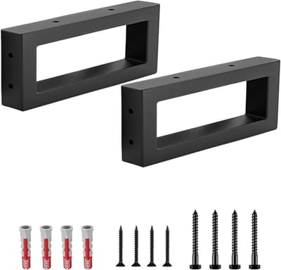 Wastafelhouder - Plankdrager - Badkamer Installatie - Stabiele Wandmontage - 10 cm Hoog 40 cm Diep - Zwart