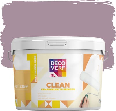 Decoverf clean muurverf antiek paars, 4L