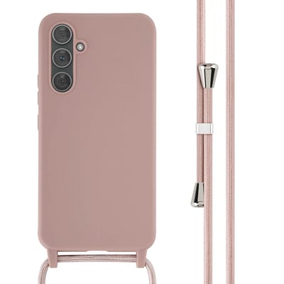 imoshion Hoesje - Geschikt voor Samsung Galaxy A54 (5G) - Siliconen hoesje met koord - Sand Pink