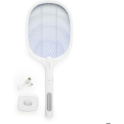 Oplaadbare 2-in-1 insectenmepper met UV-licht Elecfly InnovaGoods LASER BESTRIJDINGSMIDDEL VOOR DE TUIN wit