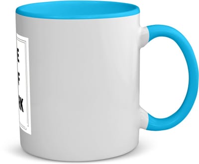 Akyol - ik doe alsof ik werk koffiemok - theemok - blauw - Collega - collega - grappige tekst - 350 ML inhoud