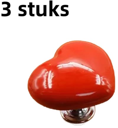 3-delige toiletknop duwstang - kleur love toilet druk toilet watertank knop hulpstuk - rood