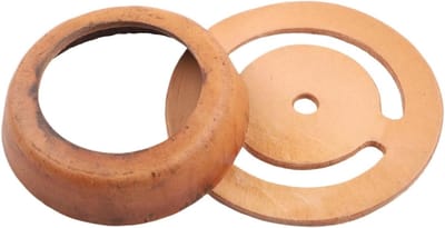 2 stuks - zwengelpomp - kleidichtingsmiddel - zwengelpomp onderdelen - zuigerdiameter 75 mm - handwaterpomp - tuinwaterpomp - revisieset vijverpompen - leren kom - leren anti-terugslagmat