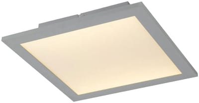LED plafondpaneel aluminium plafondlamp dimbaar hallamp vierkant zilver, 20W 1140Lm warm wit, L 30 cm