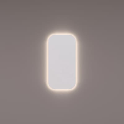 HIPP Design spiegel Basic Line Verticaal Afgerond met Indirecte LED Verlichting 40 x 80 x 3 cm + Spiegelverwarming en Infrarood Sensor Dimmer