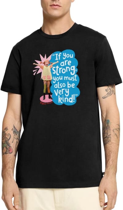 Pippi Langkous Gestrekte Pippi Met Spreuk Premium T Shirt Heren