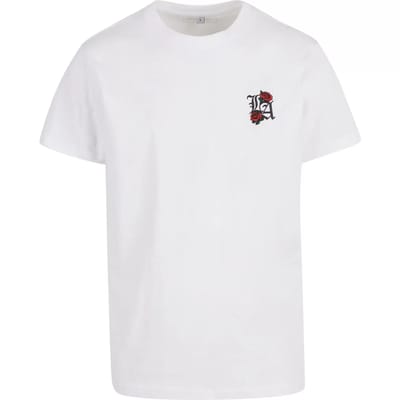 Mister Tee - LA Roses EMB Heren Tshirt - XS - Wit