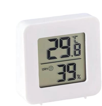 Temperatuur Vochtigheid Monitor - Digitale Hygrometer - Binnenklimaat Meten - Drie Comfort Indicaties - 4.5 cm - Wit