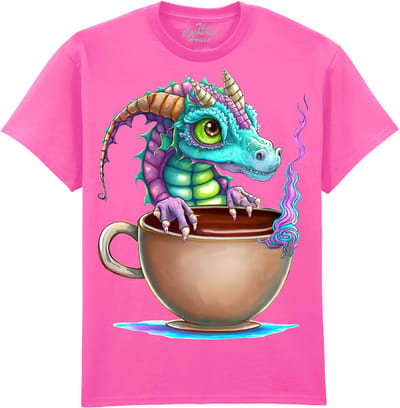 Draak Hot Chocolate Dragon The Coloured House T-shirt XL