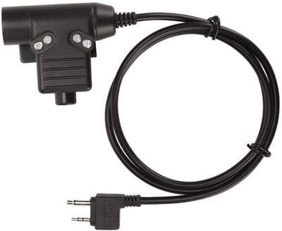 Dailygoods- PTT-adapter Plug-and-play - 2-pins - PU-kabel - Radio-headsetadapter - Push-to-talk - Compatibel met Alan/Midland - Radioadapter