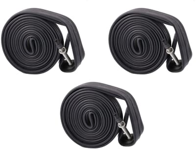 Dailygoods- Fiets Binnenband 700x25C - 3 Stuks - Rubber - Rechte Ventiel 48mm - Duurzaam - Optimale Grip/Rolweerstand - Fietsband