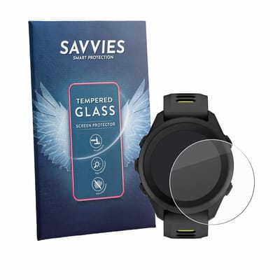 Savvies - Glas Screenprotector voor Garmin Forerunner 170 - Gehard Beschermglas 9H