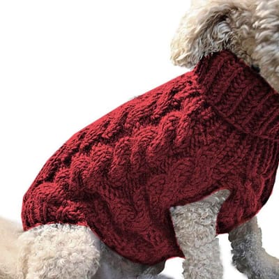 Warm honden sweater, zachte gebreide wintertrui voor kleine honden, ideaal voor koude dagen en comfort