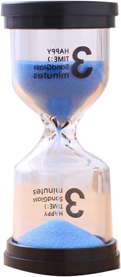 Zandloper Timer - Zandklok Glas - Kindertijd Management - Decoratief Ornament - 4x9.5cm - Blauw