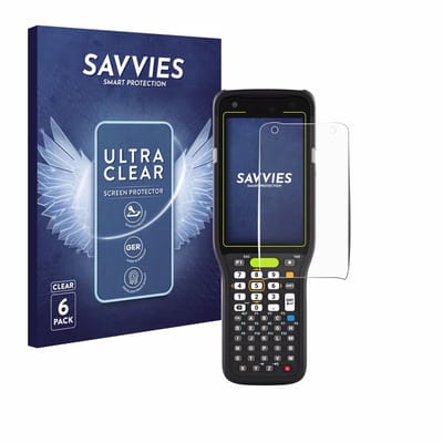 Savvies - Screenprotector voor Zebra MC3400 / MC 3450 - Folie Beschermfolie transparant 6 Stuks