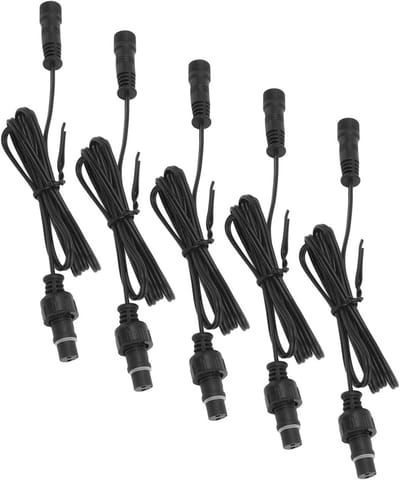 Verlengkabel - Aansluitsnoer Tuinverlichting - Buitenverlichting Installeren - IP67 Waterdicht Ontwerp - 5x 1 Meter - Zwart