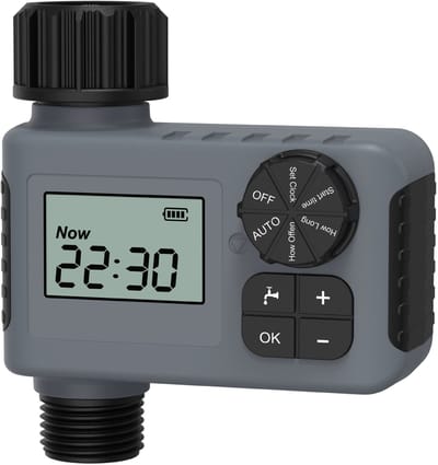QTTVBTNA Irrigatietimer - Watertimer - met LCD-display - automatisch irrigatiesysteem - waterdicht - voor Tuin & Gazon