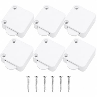 6 stuks Kastlamp schakelaar, 250V 2A kledingkast-aanraakschakelaars, normaal gesloten deurcontactschakelaar, voor meubeldeur, meubelschakelaar, barschakelaar, LED