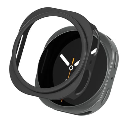 Screen protector - Geschikt voor Samsung Galaxy Watch 9 / Watch 8 (40 mm) - Full Cover Hard Case / Beschermend Hoesje - Zwart
